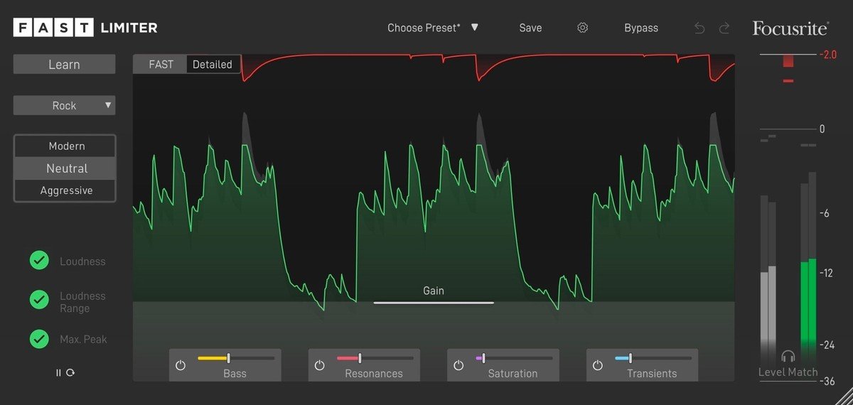 Focusrite FAST Limiter screenshot 1